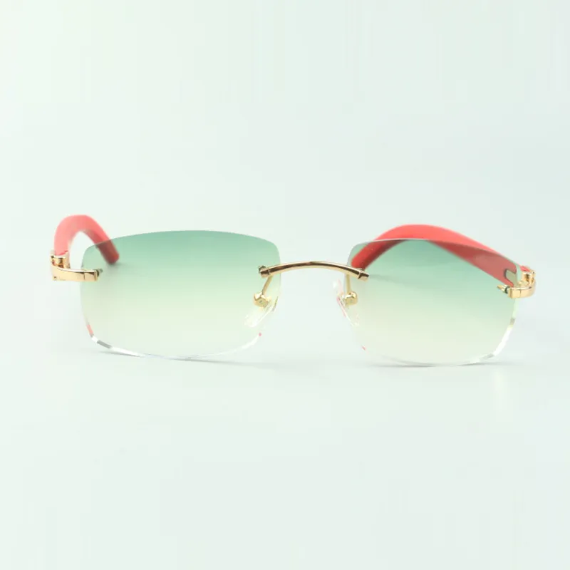 Direkte S-Sonnenbrille 3524026 mit natürlichen roten Holz-Tempeln Designerbrille Größe 18-135 mm220i