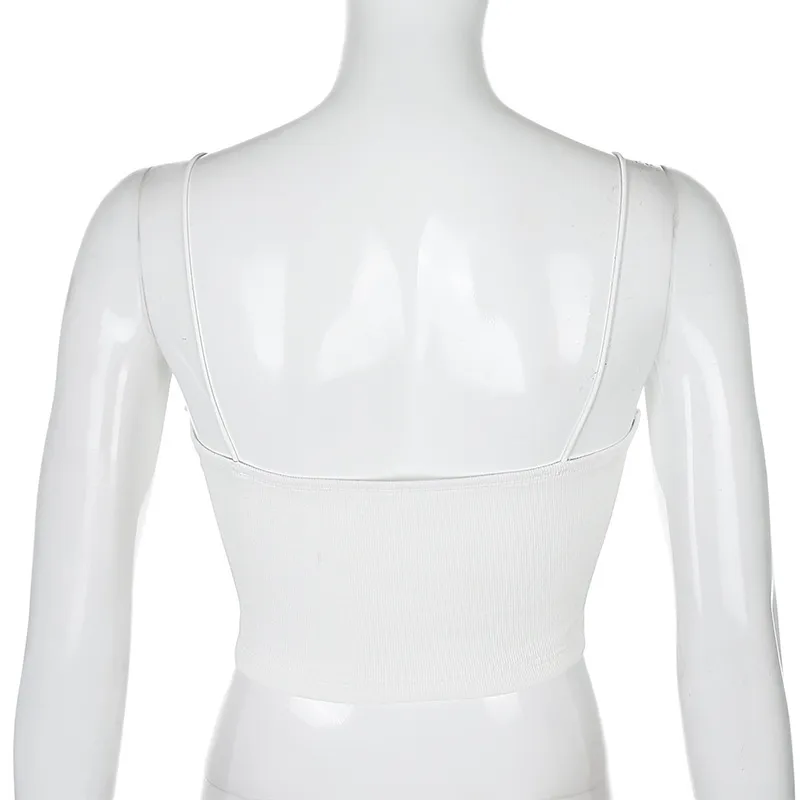 Schoonheid zomer kant stiksels kraag gesmokte camisole vrouwen innerlijke wrap top witte mode vrouwelijke 210514