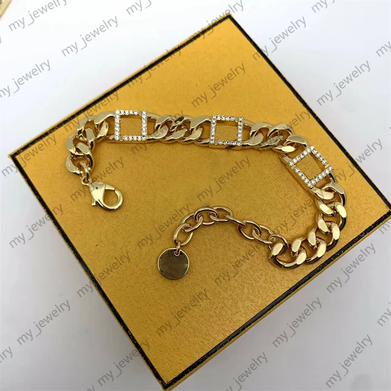 22 Gold Armband Halsband Set Luxurys Bangle Designers Jewelry Hip-Hop Chain Simple Armband Halsband F Brands Brace Soce Designer312d