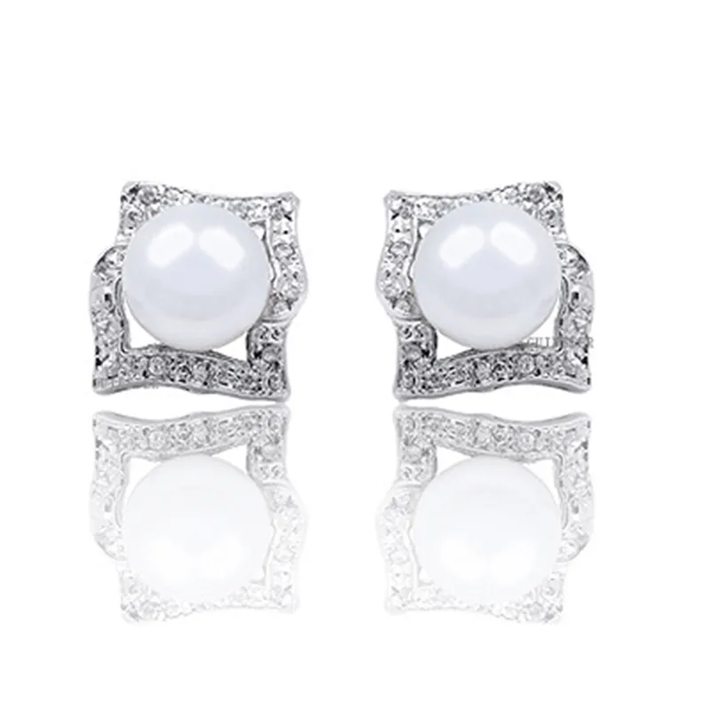 CoLife Jewelry 100% Real 925 Plata 8 mm Buena calidad Pendientes de perlas de agua dulce Regalo para mujer