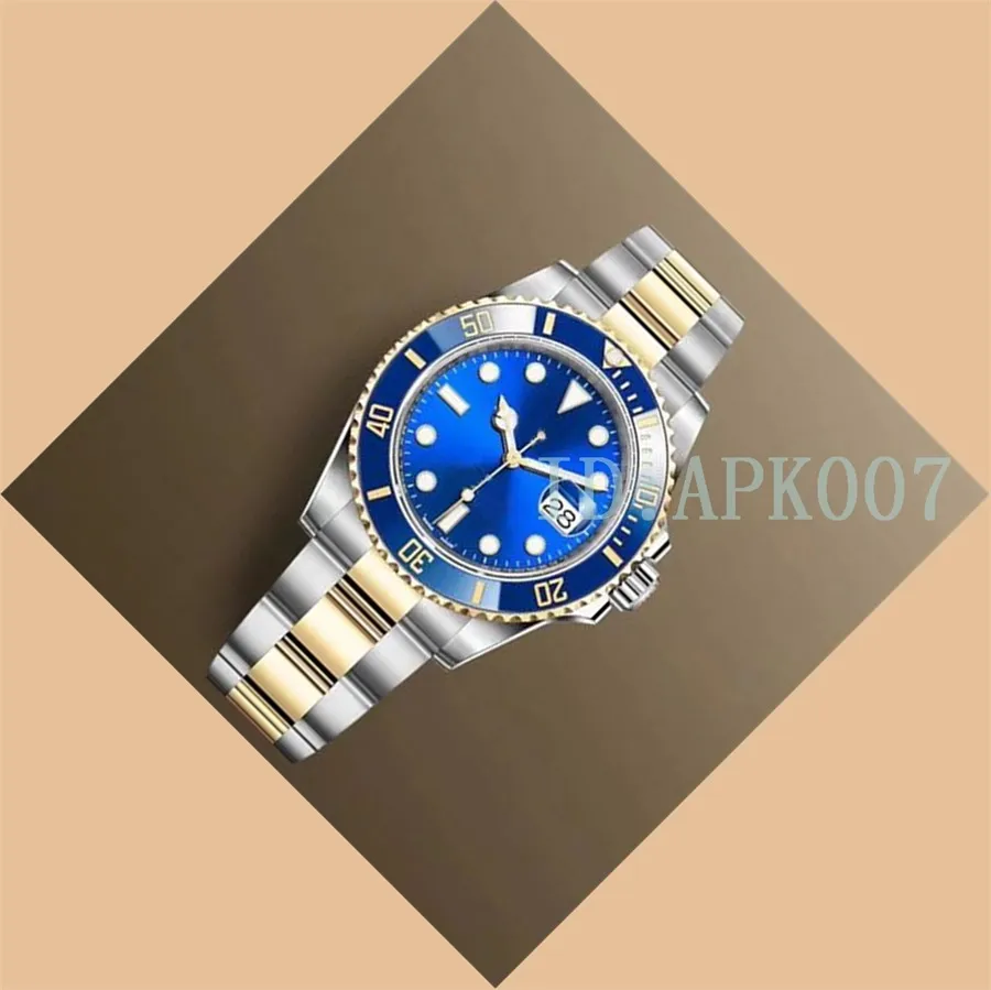 apk007 Herren Automatische Uhren Keramik Lünette Männer ansehen hochwertige goldene Armbanduhren MEN039S GIFT SUBRISTWATCH RABATT 252U9288660