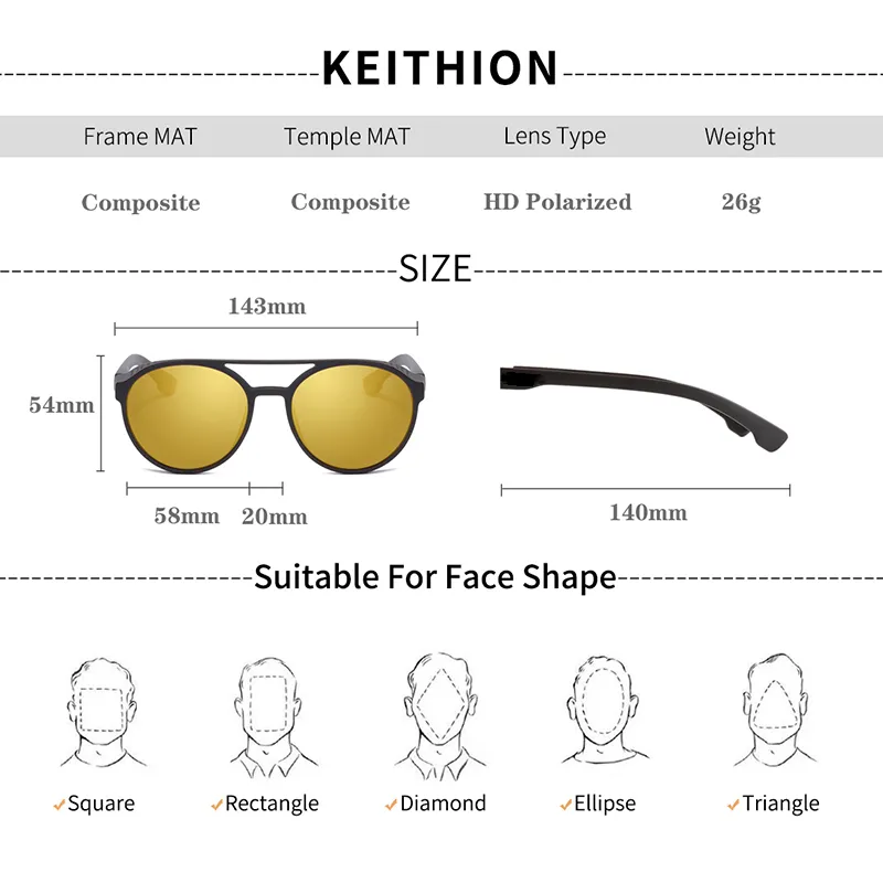 Retro redondo polarizado óculos de sol steampunk masculino feminino marca designer óculos tons proteção uv293d