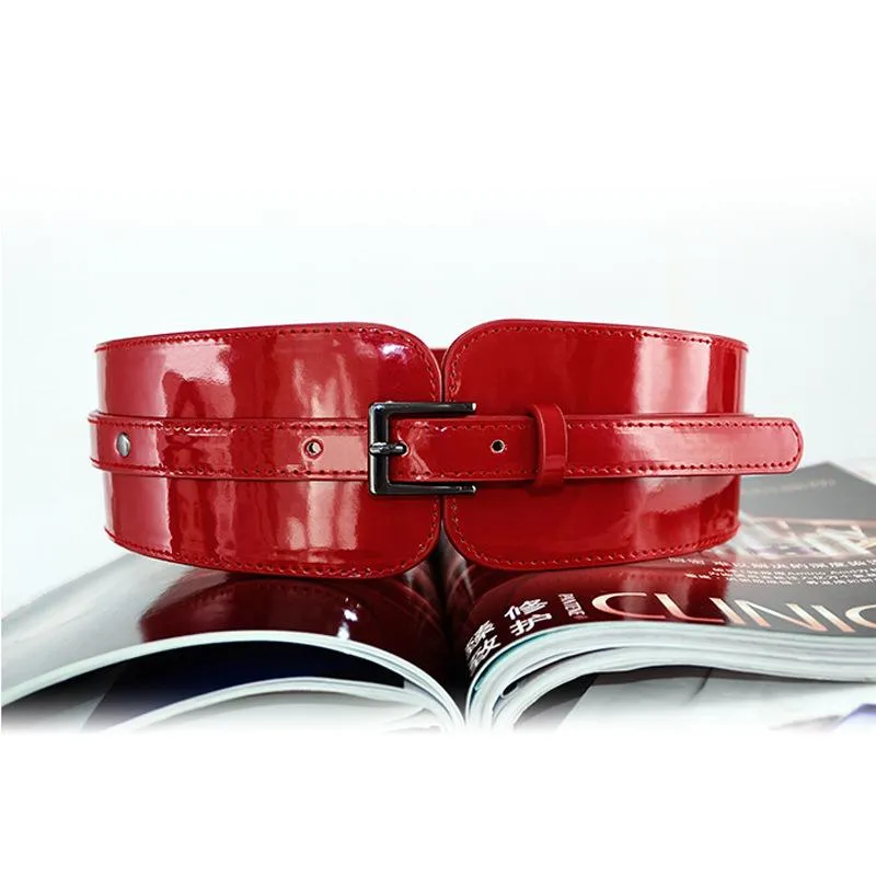 أحزمة المرأة الفاخرة لبراءة اختراع على نطاق واسع تصميم الحزام أزياء الأسود الأحمر المناسب ل casualofficeparty292c