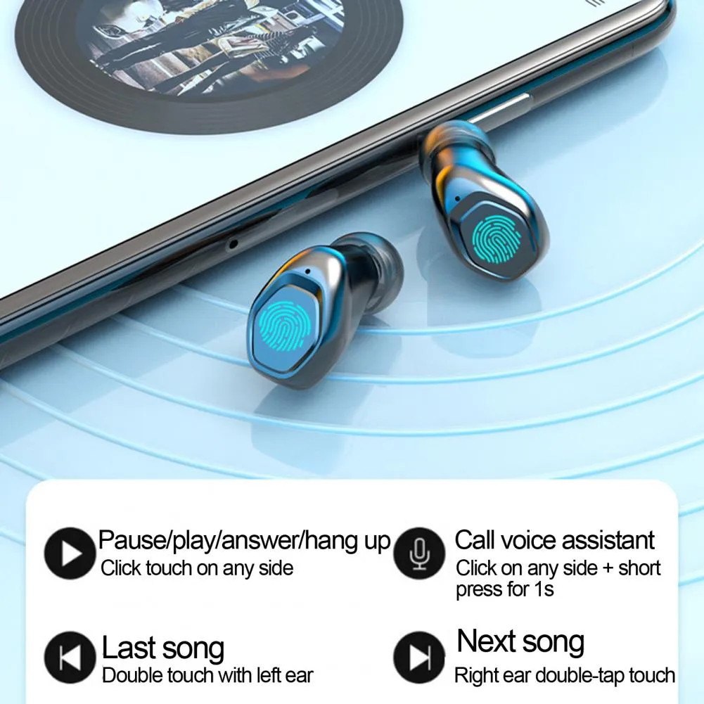 سماعات الأذن اللاسلكية M12 مع 4 MICs TWS Bluetooth 51 أذن من الستيريو اللاسلكي الاستريو الستيريو Hifi USB C للهاتف 7254686