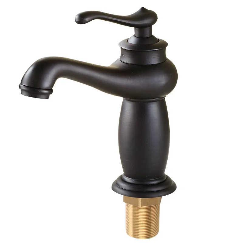 Badkamerkranen Wastafel Kraan Wastafelkranen Vintage Kraan Sink Mixer Zwarte Kraan Bras Lavatory197p