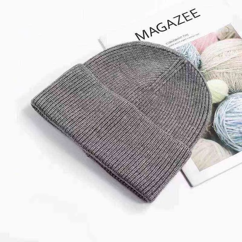 VISROVER solid color acrylic beanies winter hat for woman matched Autumn Warm skullies wholesale 211229