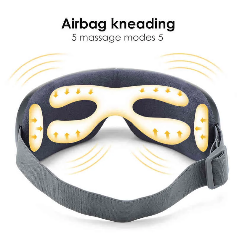 Массажер для глаз 4D, инструмент для ухода за давлением воздуха, с вибрацией, для снятия усталости, компресс Bluetooth, музыка, умные массажные очки 2101087078820