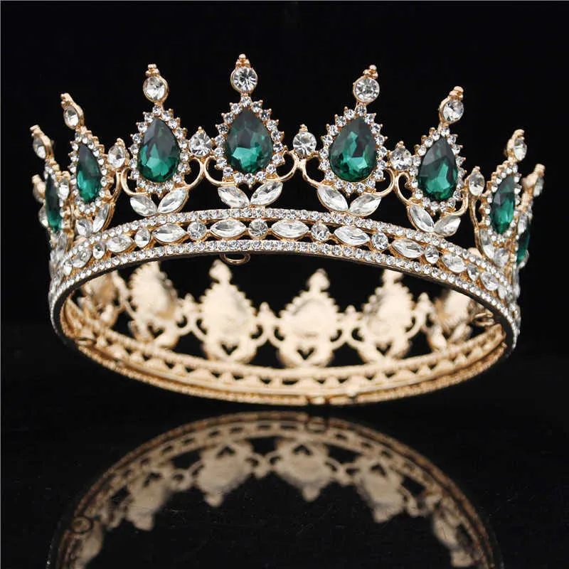 Gold Purple Königin König Brautkrone für Frauen Kopfschmuck Prom Festhochzeit Tiaras und Kronen Haarschmuck Accessoires 210616256c