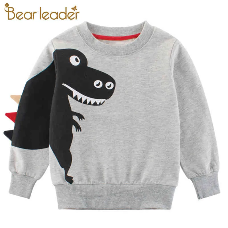 Kids Dinosaurs Sweatshirts Cotton Winter Autumn Baby Boys Girls T Shirts All Printed Animals for Boy Kid 210429