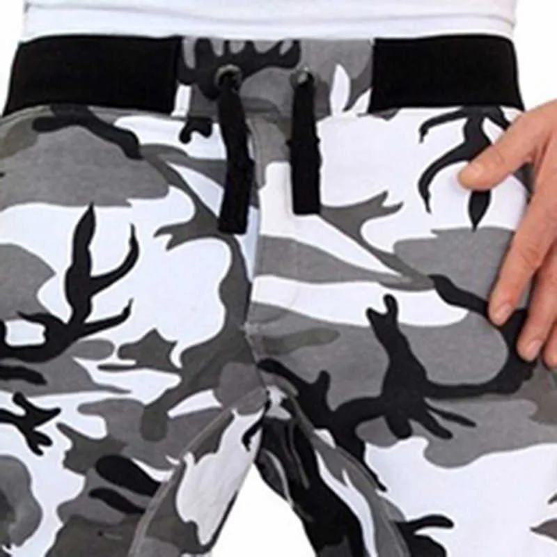 Kamuflaj Askeri Jogger Pantolon Erkekler Saf Pamuk Erkek Bahar Sonbahar Kalem Harem Pantolon Erkekler Rahat Pantolon Camo Joggers 210702