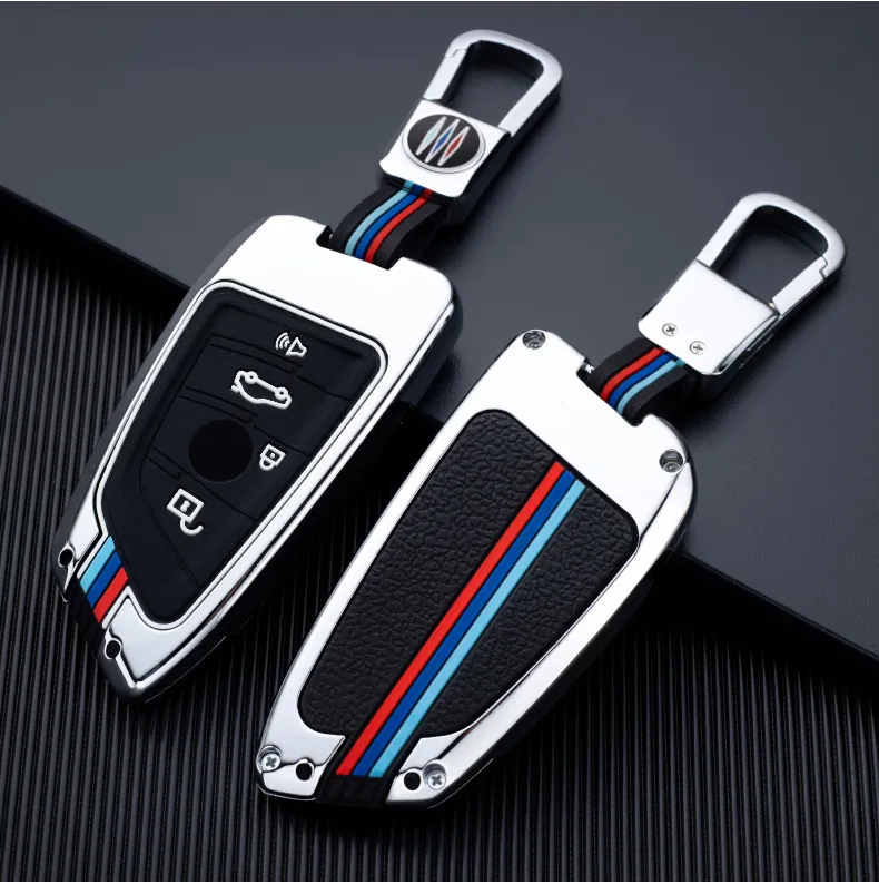 Araba Anahtar Kılıfı FOB Anahtar Çanta Stili Araç Aksesuarları BMW 2 3 5 7 Seri 6GT X1 X3 X5 X6 F45 F46 G20 G30 G32 G12898