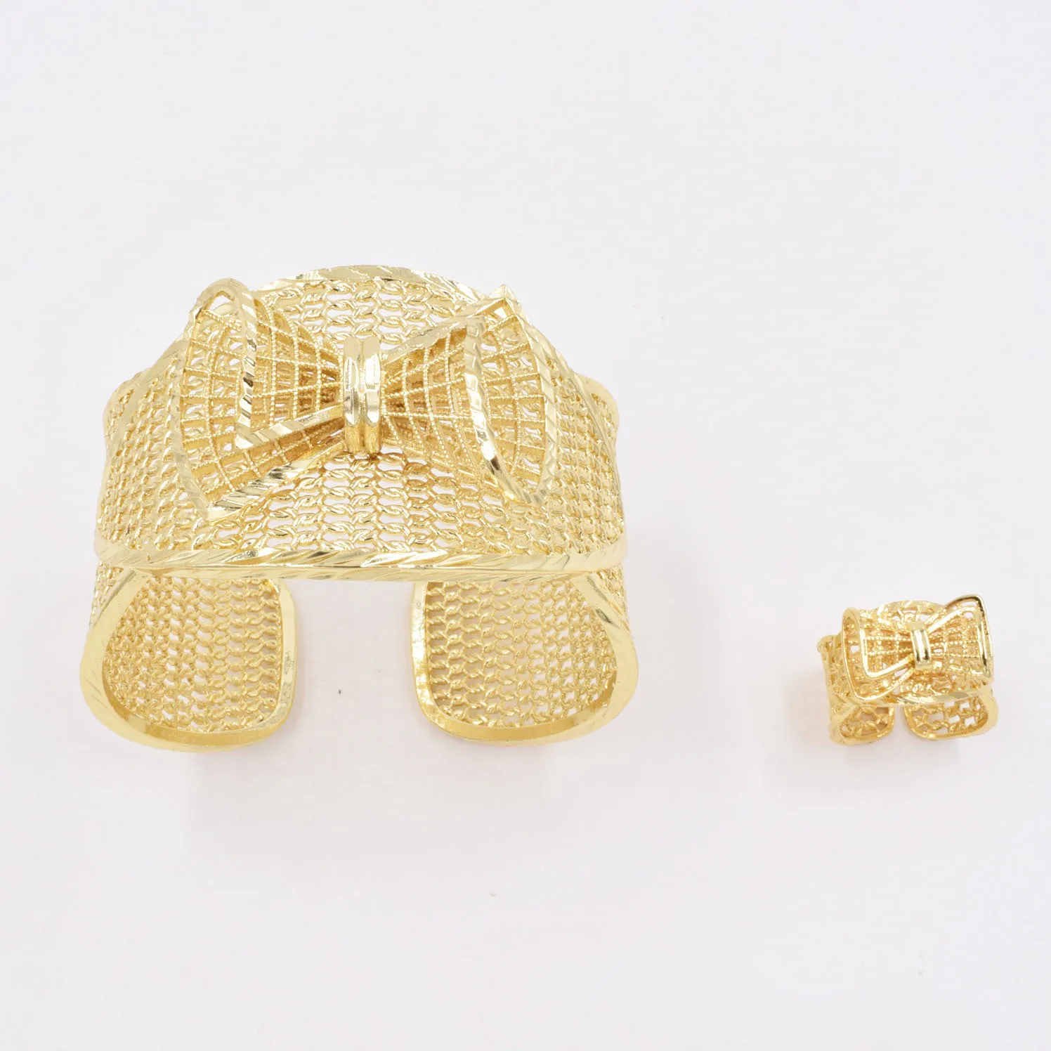 Conjunto de joyas de color dorado de Dubái de alta calidad para mujer, cuentas africanas, joyería de moda
