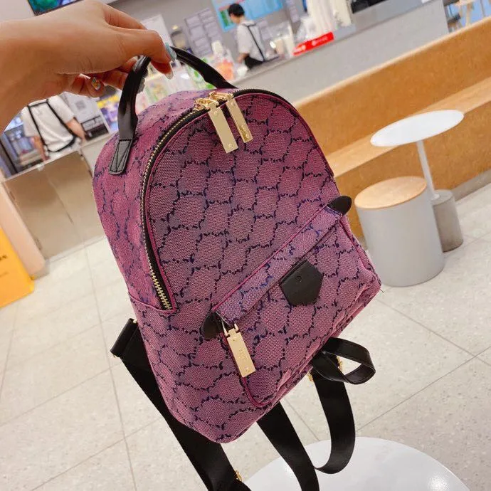 Brand 22SS Letter Printing Design Female Mini Backpack European and American Fashion Student High Capacity Women's Travel Bag2469
