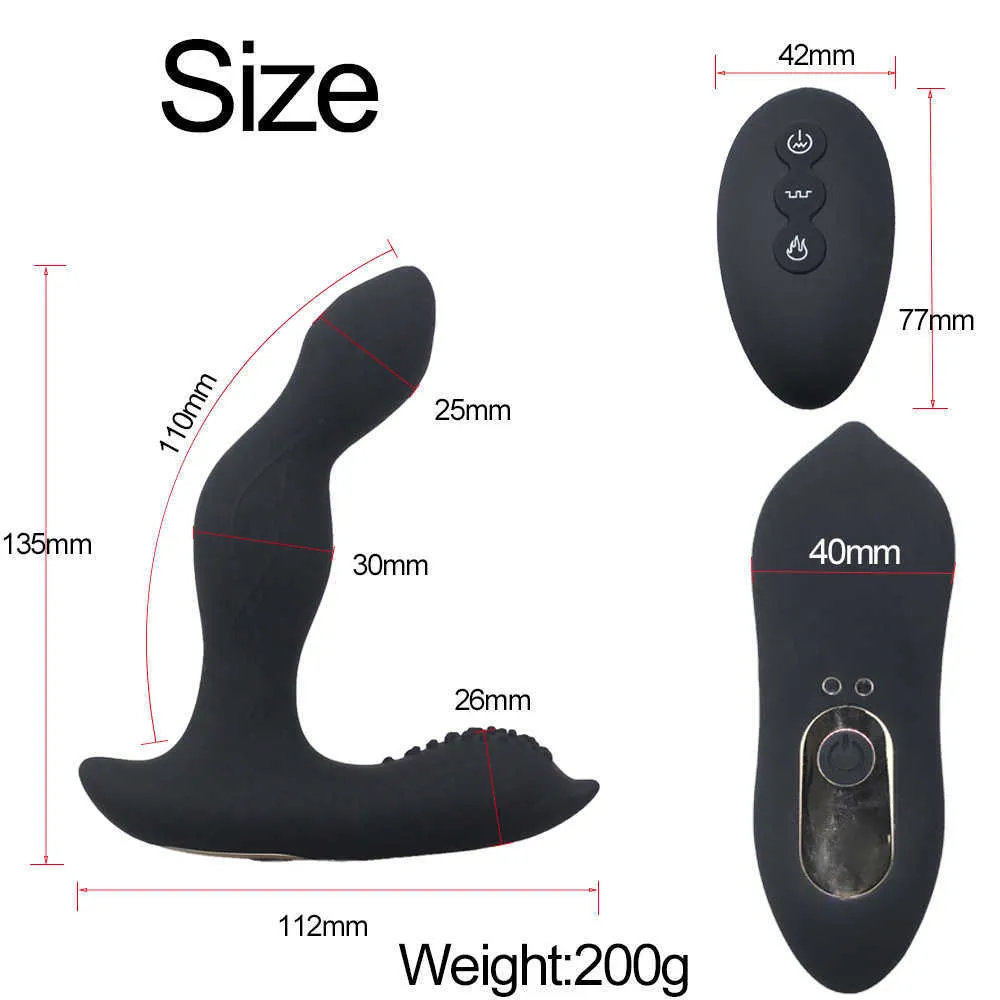 Massagem 10 velocidades girando 10 velocidades Vibratando massagem masculina de controle remoto vibrador anal Buttplug gspot estimular gay S2960495