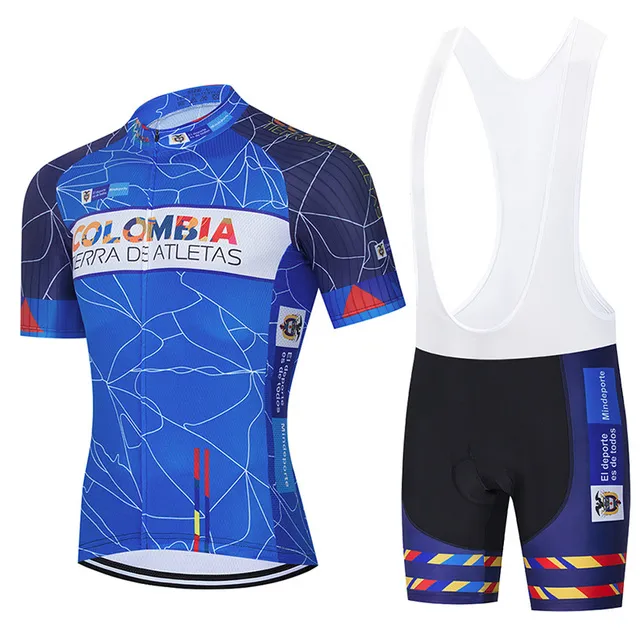 2022 Colombia Cycling Team Jersey Bike Shorts Bib Set Ropa Ciclismo Herren MTB Shirt Sommer Pro Bicycling Maillot Bottom Clothing314b