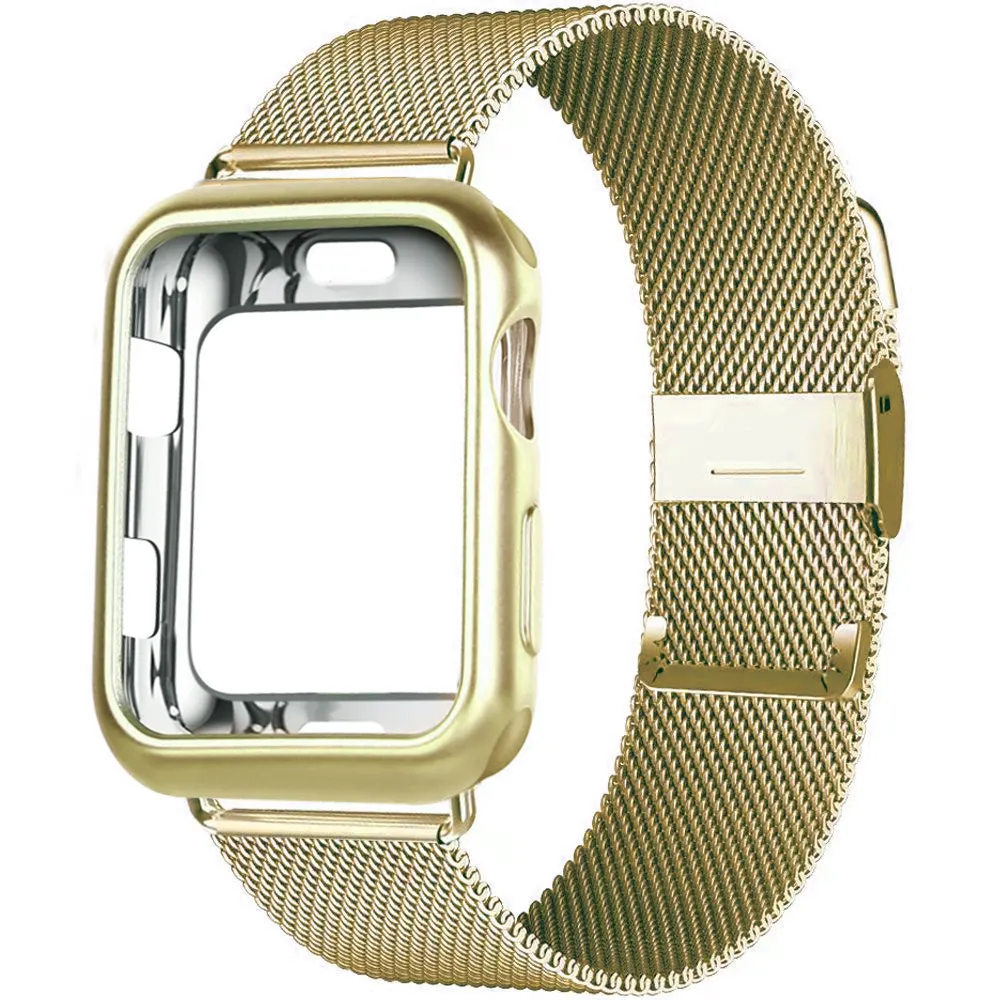 İzleme bandı için kayış 49mm 45mm 41mm 44mm 40mm manyetik döngü paslanmaz çelik metal bileklik Iwatch 8 7 6 Band6252528