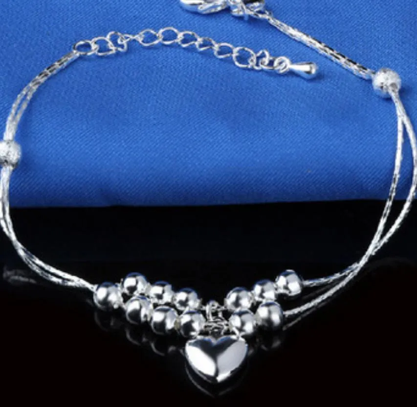 New 925 Sterling Sliver Ankle Bracelet For Women Foot Jewelry Inlaid Zircon Anklets Bracelet