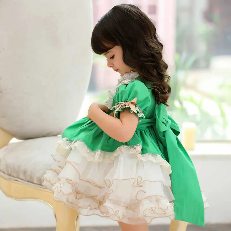 Robe de princesse espagnole pour bébés filles Vintage Lolita robe de bal enfants fête d'anniversaire robes de dinde infantile boutique vêtements 210615