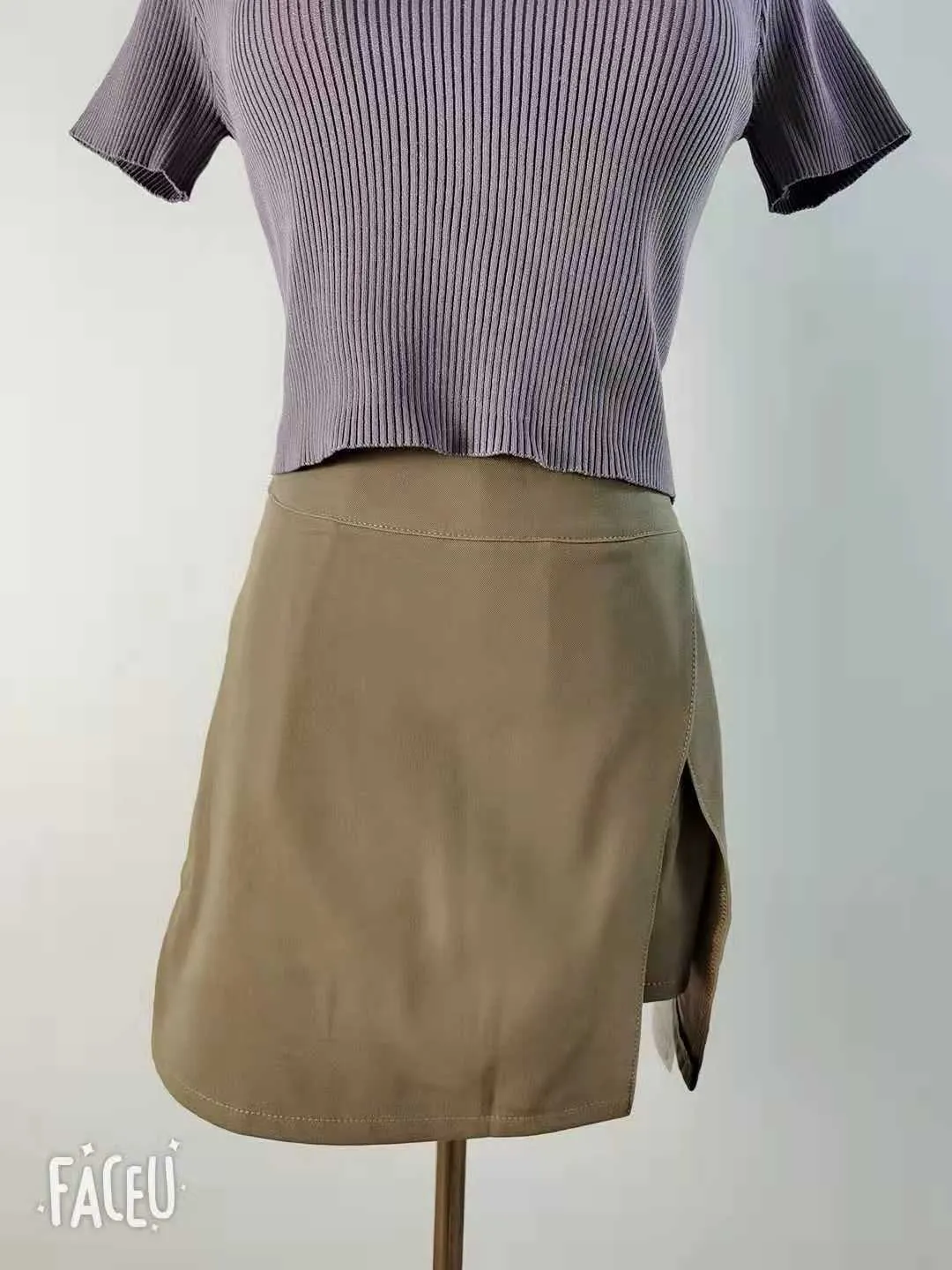 Eine Linie Sommer Kurze Röcke Koreanische Rock Frauen Mini Hohe Taille Schule Mädchen Solide Vintage Mini Skrits Plissee 210730