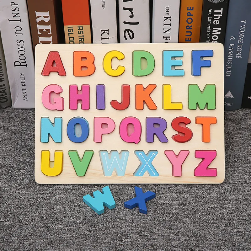 신생아 퍼즐 편지 및 번호 모양 유아를위한 유아를위한 지그 톱 소년과 소녀 초기 유아 교육 장난감 7629787