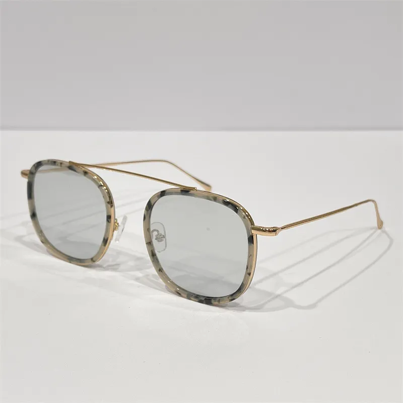 Marque Vintage Top Flat Square Designer Sunglasses pour hommes verres de soleil Luxury Fashion Eyewear Women Design Retro Style ILLE181Z