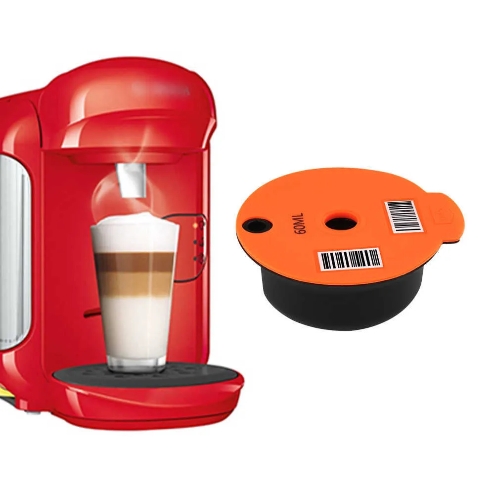Tasse de capsule de café portable pour Bosch-s Tassimoo Paniers de filtre rechargeables en plastique Pod Fournitures de cuisine de café réutilisables 210607