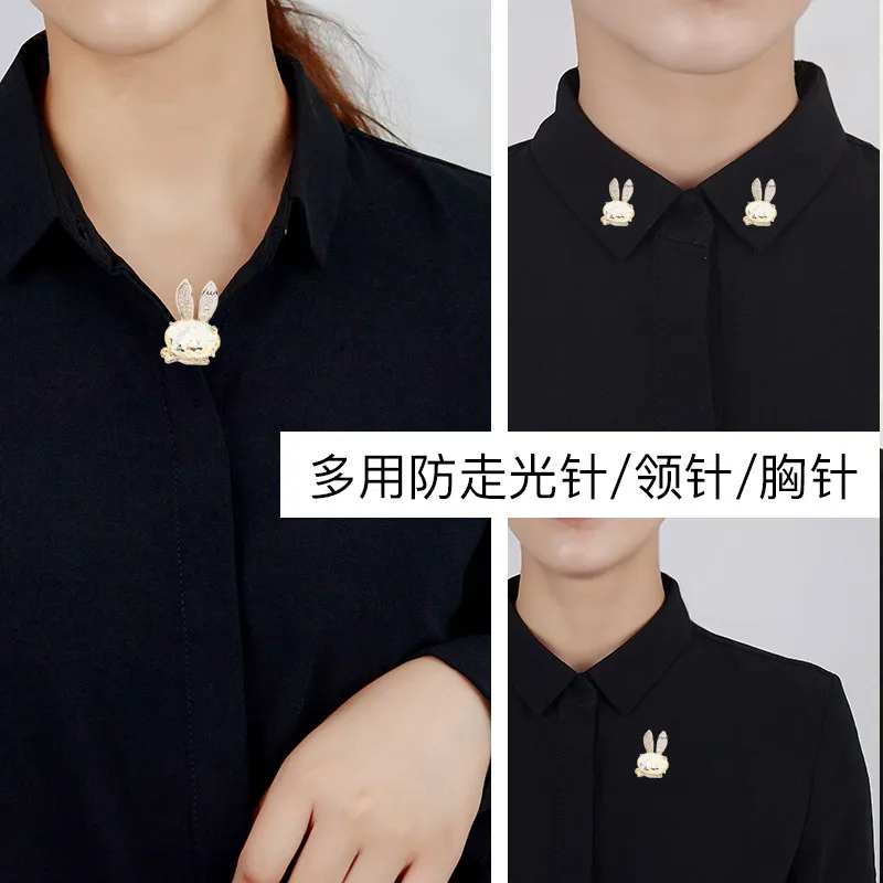 Japan en Zuid-Korea Love Letter Rabbit Gem Broch Leuke Pin Elegant Sweet vaste kleding Western Fitting Women