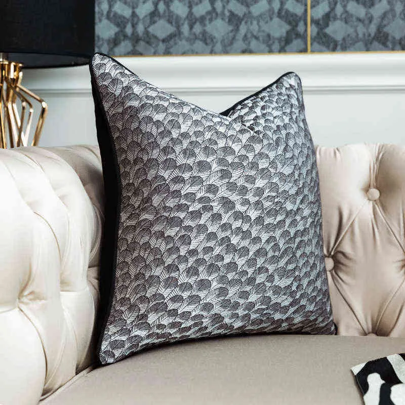 Cuscino del divano di tiro di lusso Cuscino decorativo nordico elegante poltrona letto 30 * 45 * 50 Plaid zebrato dorato nero 211215