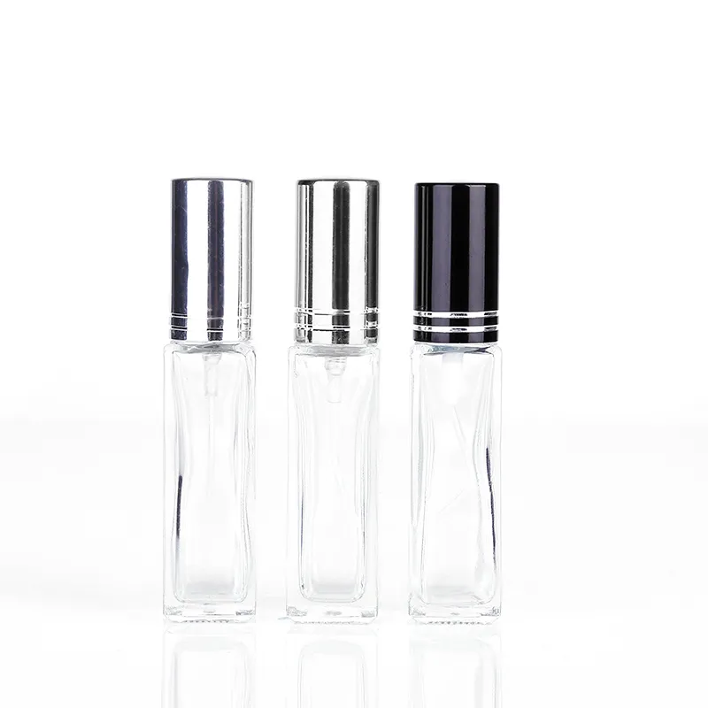Nbyaic 5ml porta de viagem portátil engarrafamento 10ml longa garrafa de vidro pequena frasco de perfume garrafa vazia multi-cor