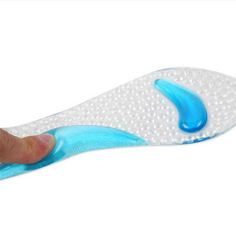 Siliconen Gel Orthopedische Inlegzolen Vrouwen Hoge Hak Schoenen Platte Voetsteun Pads Shoe Inserts Transparante Massage Binnenzool H1106