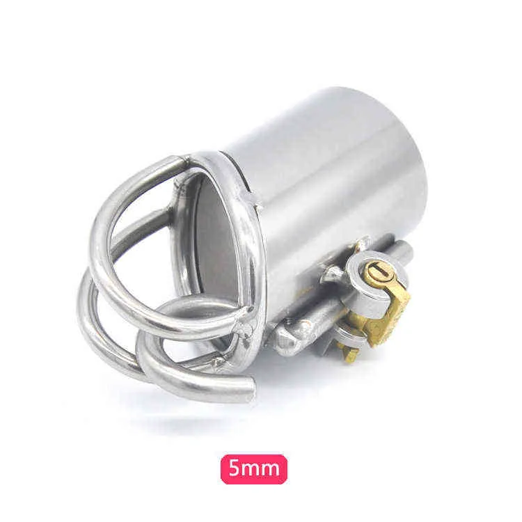 NXY Cockrings Male Stainless Steel Penis Piercing PA Puncture Cock Lock Bondage Cage Chastity Device Sex Toys Men BDSM Product A215 1124