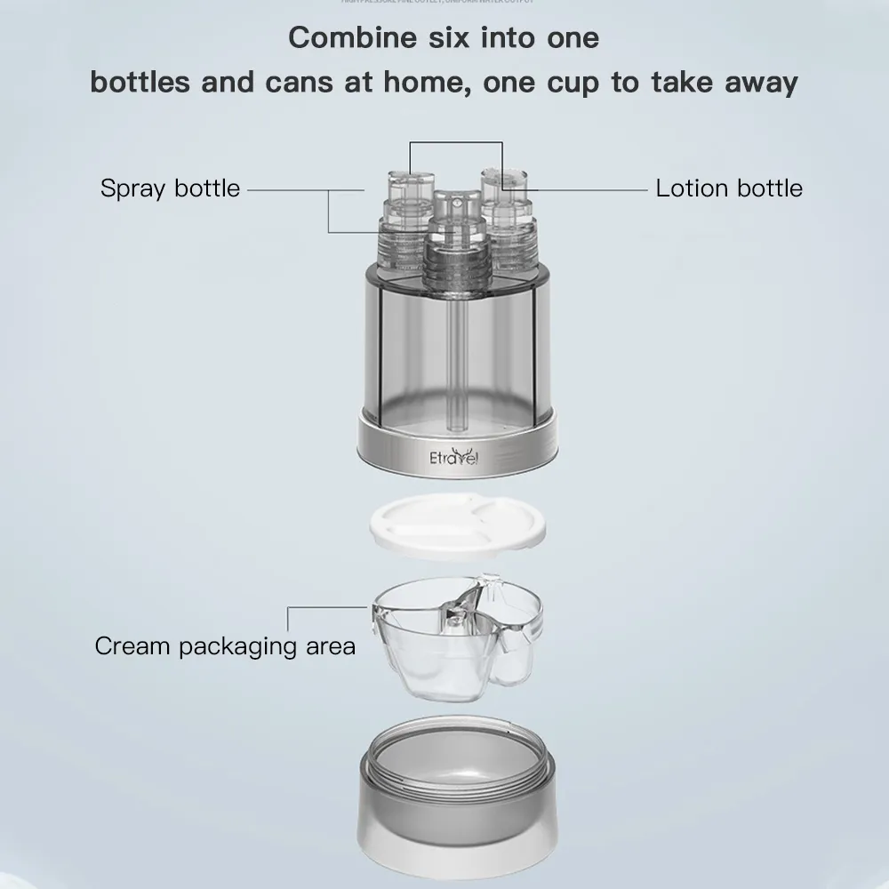 Six-in-one Cosmetic Spray Bottle For Alcohol Perfume Oil Travel Sub-bottling Portable Refillable Bottle Non-drip Drop Resistant