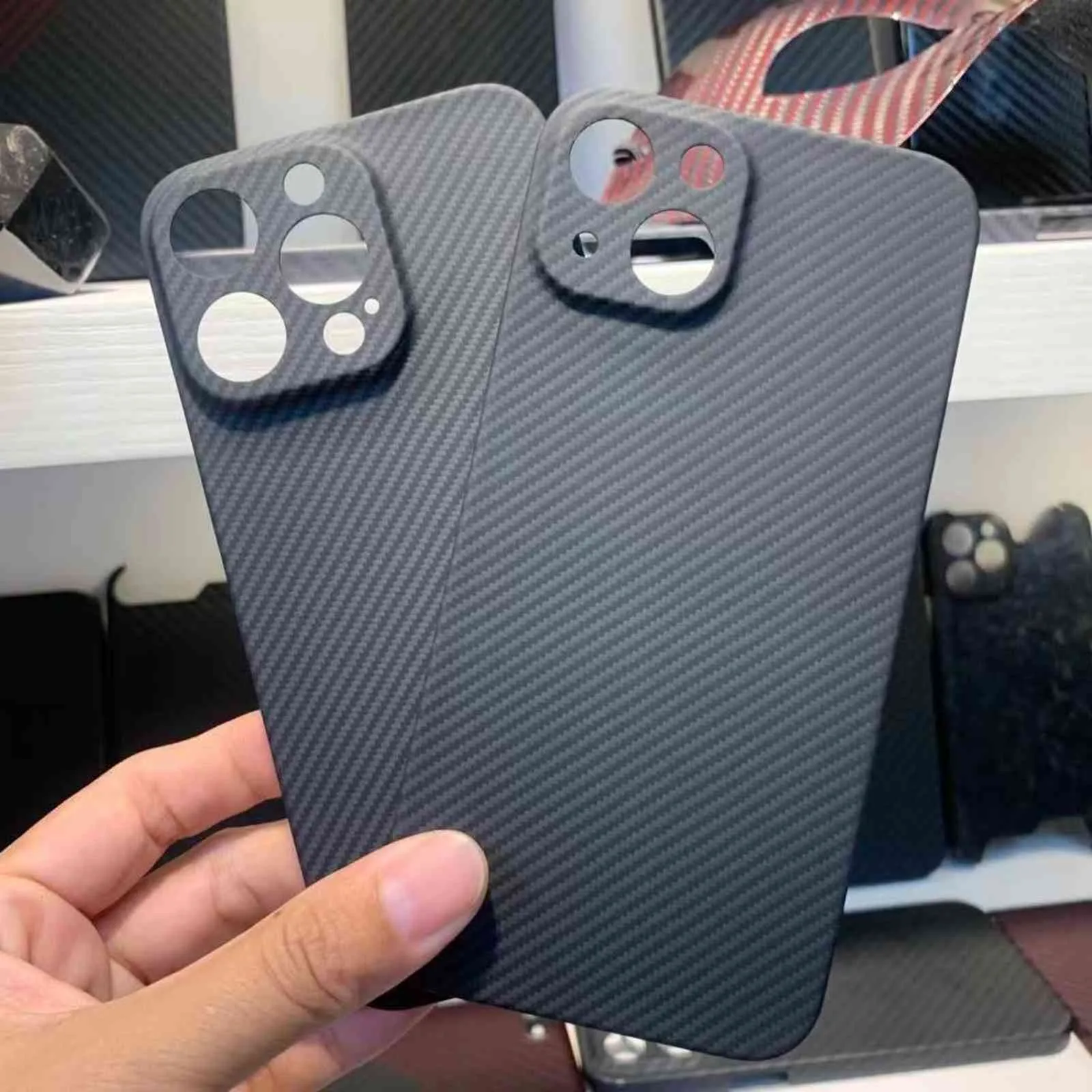 Real Carbon fiber case For Apple iPhone 13 Mini 13Pro Max Ultrathin Fully Enclosed Protective shell Aramid fiber Case H11208695175