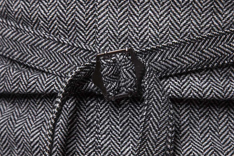 Herringbone Tweed Mens Gilet Formel Business Casual Slim Fit Gilets pour Rétro Style Britannique Gentleman Costume Gilet Gilet 210923