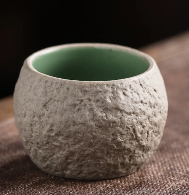 Tazza da tè giapponese in ceramica grezza Tazza da ufficio in ceramica set di porcellana