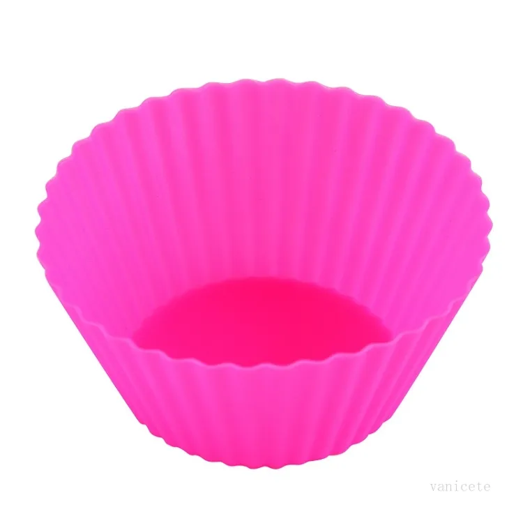 Silicone Gâteau Moule Coupe Ronde Muffin Cupcake Moules De Cuisson Cuisine Cuisson Ustensiles De Cuisson Maker Coloré DIY Gâteau Cuisine Outils T2I52315