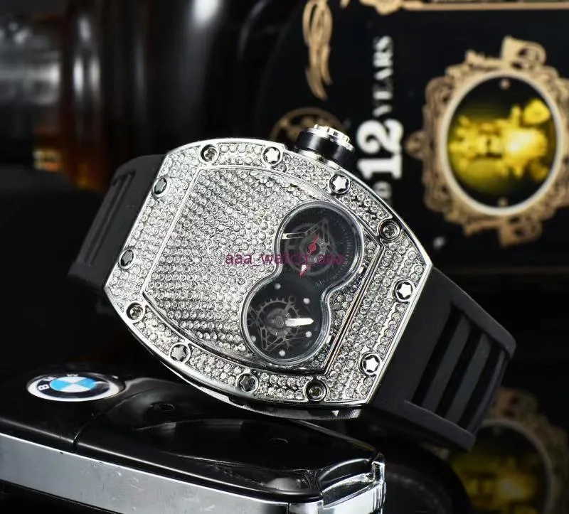 2020 Luxury Mens Watch Series Série d'aiguilles Tous les cadrans Travail Work Watch Designer Watchs Brand Silicone Strap Fashion Diamond Corzel R8583029