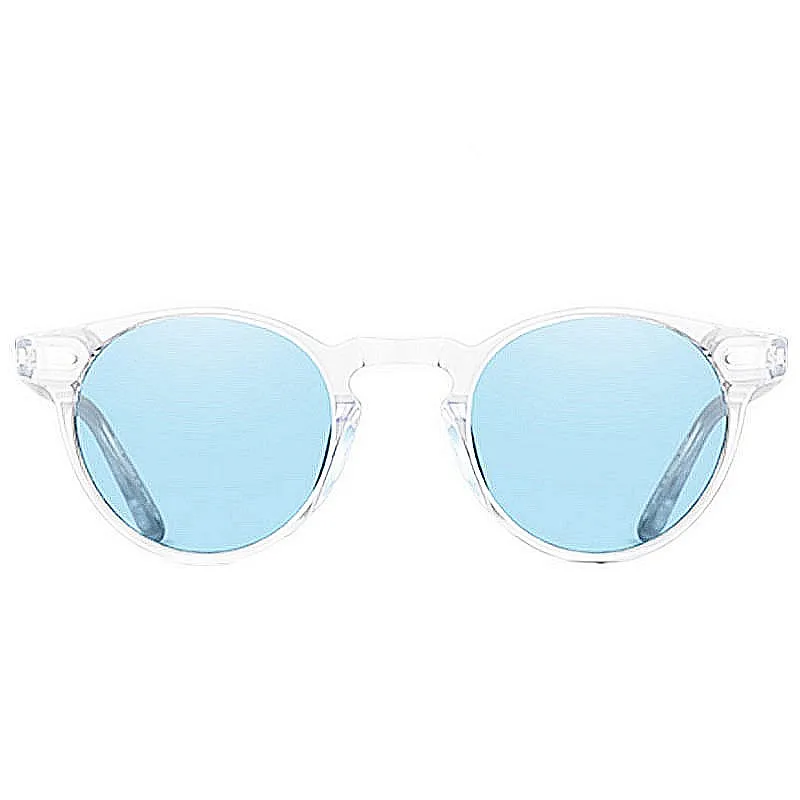 Круглые поляризованные солнцезащитные очки Seablue UV400 Унисекс Ретро-винтажный дизайн Италия Импортная планочная оправа Легкие удобные 45-23-1274Z