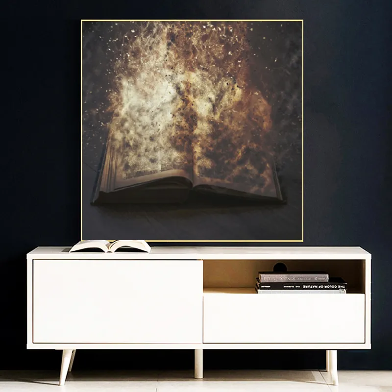 Vintage Book Poster Wall Art Canvas Painting Abstract Picture HD Printing For Living Room Home Decoration Cuadros No Frame