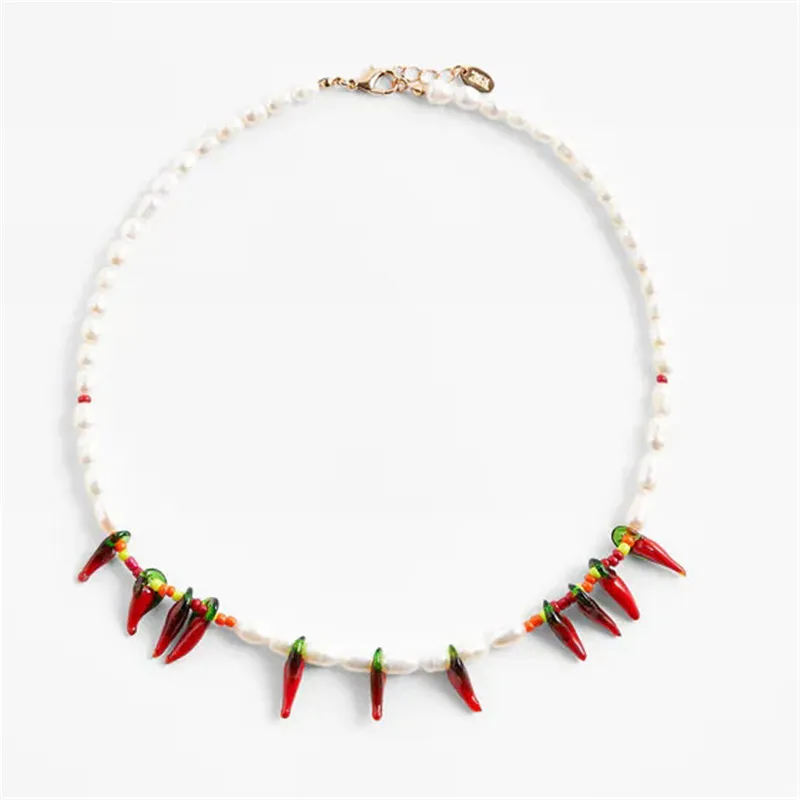 Miwens 2021 Za Unique pierre perles colliers ras du cou pour les femmes à la main perlé en bois pendentif collier Boho marguerite collier bijoux