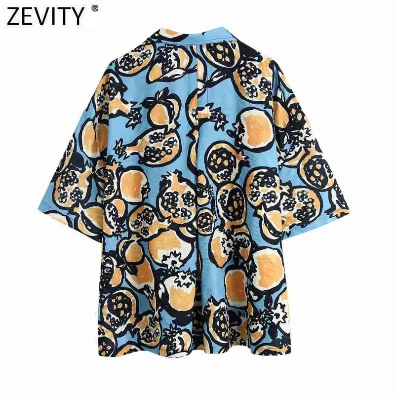 Women Vintage Abstract Picture Print Texture Blouse Female Side Split Kimono Shirts Roupas Chic Loose Chemise Tops LS9142 210420