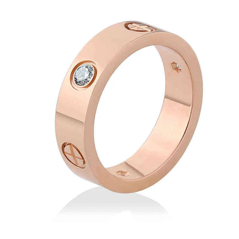 Lifejoys Anelli a vite in oro Zircone Acciaio inossidabile Luxury Brand Love Nail Wedding Ring Gioielli da donna Phillips con pietra