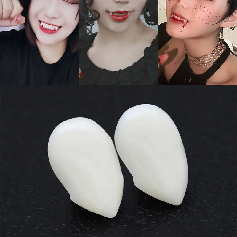 Halloween Decoration Vampire Teeth Fangs Dentures Cosplay Props False Teeth Costume Props For Horror DIY Holiday Party Supplies Y0827
