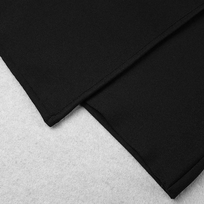 Isarose Moda Bandagem Vestido Estilo Britânico Outono Outono Row Duplo Botões de Ouro V Pescoço Cintura Alta Lanterna Manga Vestidos Preto 210422