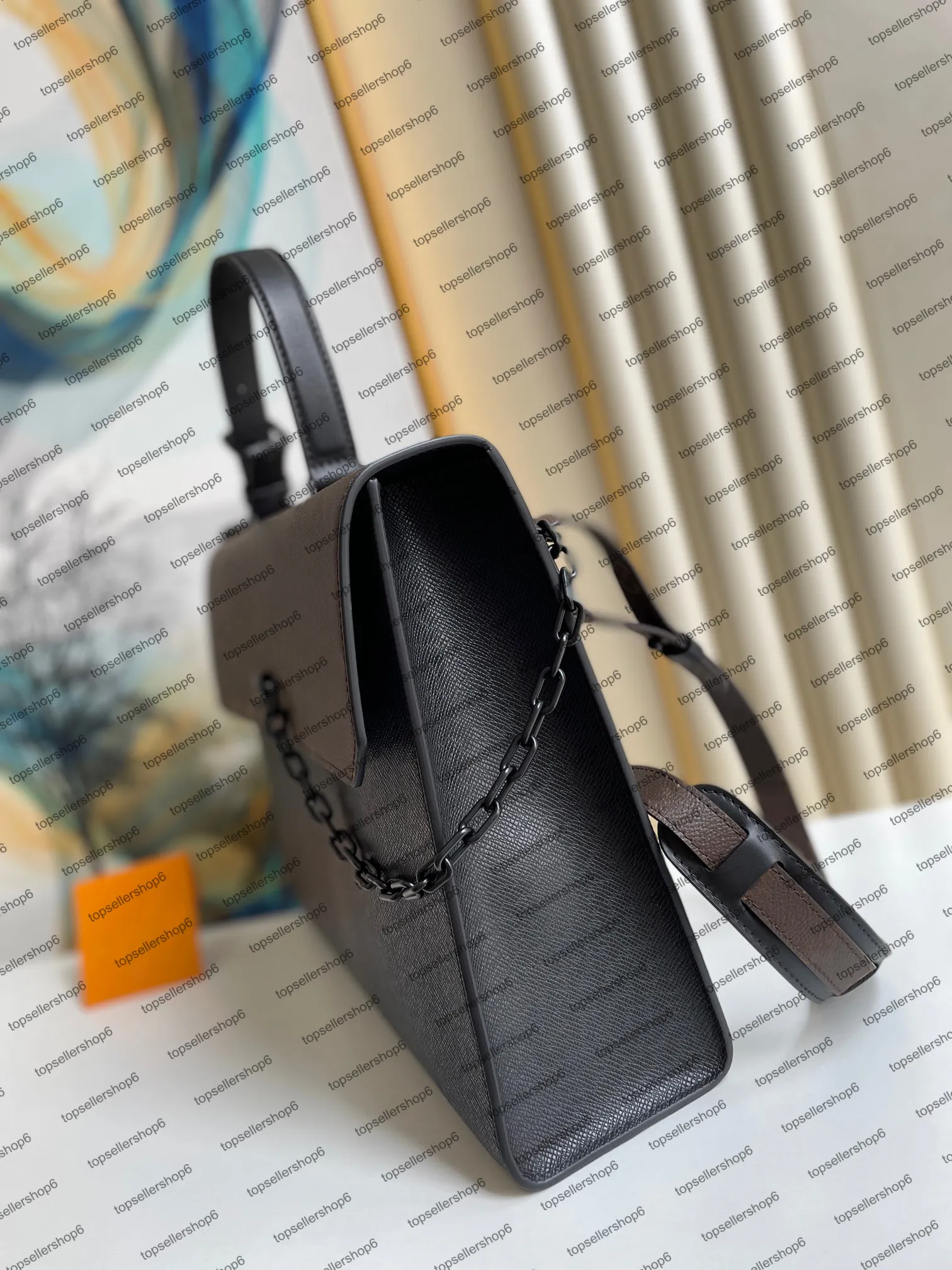 M30591 Robusto 서류 가방 디자이너 남성 가방 메신저 지갑 카우 히드 카키색 검은 포트폴리오 첨부 파인 케이스 핸드백 숄더 ba304a