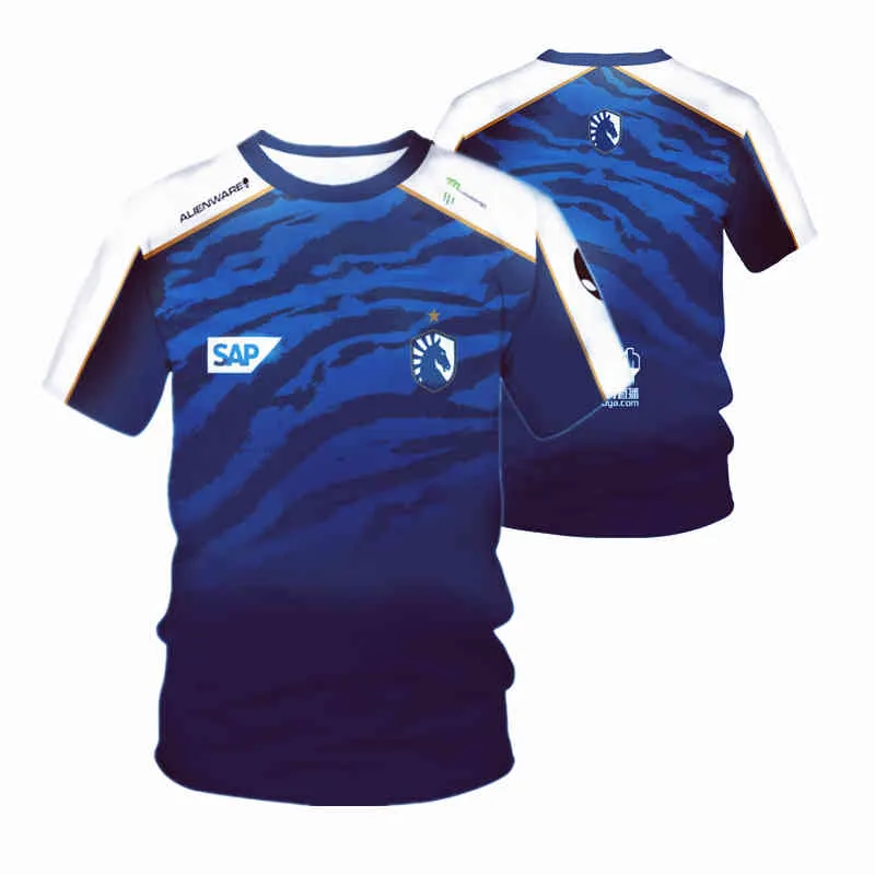 En son dota oyun oyunu T-shirt csgo-LCS oyun ekibi erkek ve kadın t-shirt sıvı üniforma fanlar özel kimlik t-shirt