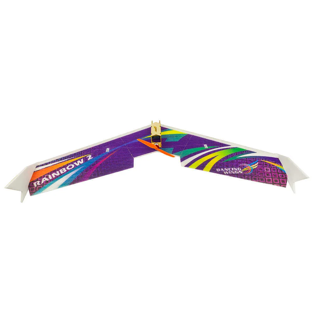 E0601 Rainbow II 1000mm Wingpan RC Airplane Delta Wing Tail-Pusher Flying RC Aircraft Toys Kit Version för barn DIY Plane Toys 211026