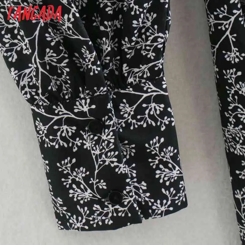 Camicia da donna con stampa Paisley di moda con abito longuette da donna vintage a maniche lunghe Slash XN213 210416