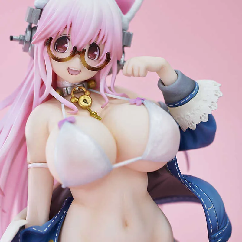 27 cm nitro super sonic super sonico vit katt ver pvc anime sexig tjej action figur leksak model dollsamling leksaker gåvor