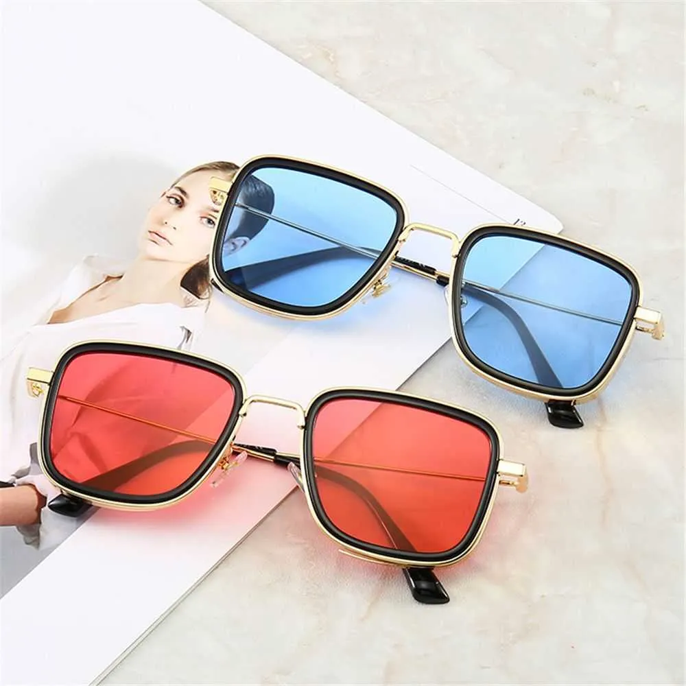 2021 New Vintage Metal Steampunk Sunglasses Men Women Retro Square Men039s Sun Glasses Male Trendy Shades Eyewear UV4002343721